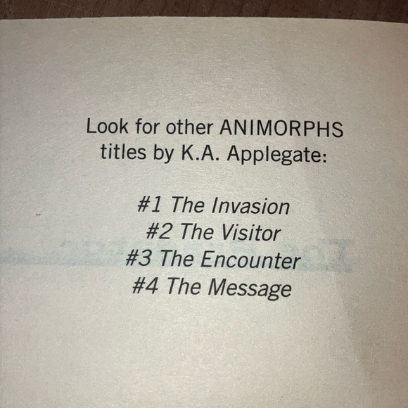 Vintage Animorphs children’s series- book #5 The Predator - Picture 5 of 7